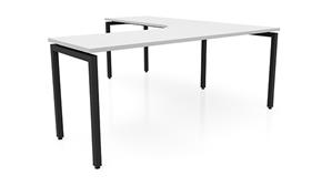 L Shaped Desk Shells PBD Furniture 72in x 78in Curve Corner L-Desk