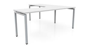 L Shaped Desk Shells PBD Furniture 72in x 78in Curve Corner L-Desk