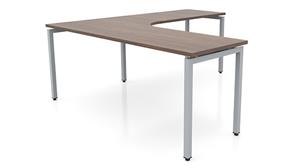 L Shaped Desk Shells PBD Furniture 72in x 84in Curve Corner L-Desk 