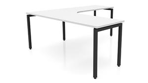 L Shaped Desk Shells PBD Furniture 72in x 84in Curve Corner L-Desk 