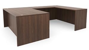 U Shaped Desks Office Source 72in x 102in U-Desk (72inx36in Desk, 42inx24in Bridge)