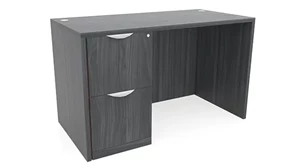Stand-Alone Single Pedestal Desks PBD Furniture 72in x 30in Single Pedestal Desk