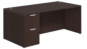 Stand-Alone Single Pedestal Desks Performance Bush Furniture 66in x 30in Single Pedestal Desk