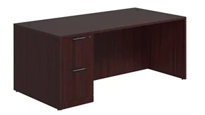 Stand-Alone Single Pedestal Desks Performance Bush Furniture 60in x 24in Single Pedestal Desk