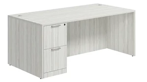 Stand-Alone Single Pedestal Desks Performance Bush Furniture 60in x 24in Single Pedestal Desk
