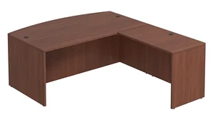 L Shaped Desk Shells Performance Bush Furniture 72in x 83in Bow Front L-Shaped Desk