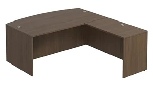 L Shaped Desk Shells Performance Bush Furniture 66in x 77in Bow Front L-Shaped Desk