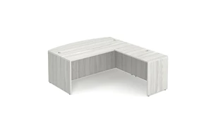 L Shaped Desk Shells Performance Bush Furniture 66in x 77in Bow Front L-Shaped Desk