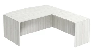 L Shaped Desk Shells Performance Bush Furniture 66in x 82in Bow Front L-Shaped Desk