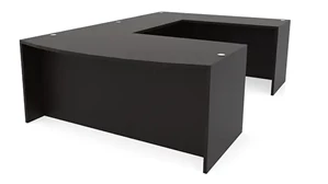 U Shaped Desk Shells PBD Furniture 72in x 107in Bow Front U-Shaped Desk