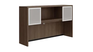 Desk Hutches PBD Furniture 60in Hutch with Two Glass Doors