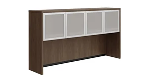Desk Hutches Performance Bush Furniture 66in Hutch with Four Glass Doors
