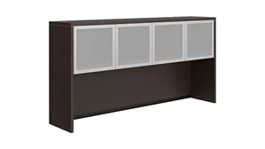 Desk Hutches PBD Furniture 72in Hutch with Four Glass Doors