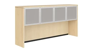 Desk Hutches PBD Furniture 72in Hutch with Four Glass Doors