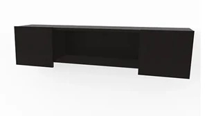 Desk Hutches PBD Furniture 72in Wall Mount Storage Hutch w/ 2 Laminate Doors