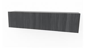 Desk Hutches PBD Furniture 72in Wall Mount Hutch Storage Unit with 4 Laminate Doors