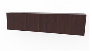 Desk Hutches PBD Furniture 72in Wall Mount Hutch Storage Unit with 4 Laminate Doors