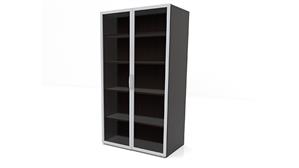 Tall Storage Cabinets PBD Furniture 65-1/2in H Frosted Glass Door Storage Cabinet