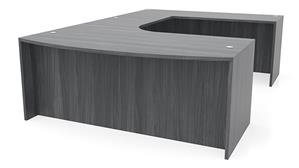 U Shaped Desk Shells PBD Furniture 72in x 112in Curved Bow Front U-Desk