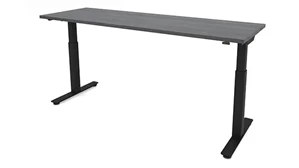 Standing Desks - Electronically Adjustable PBD Furniture 6ft x 24in Dual Motor 3 Stage Adjustable Height Sit to Stand Desk