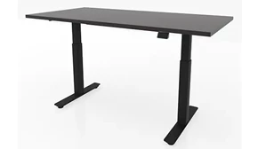 Standing Desks - Electronically Adjustable PBD Furniture 66in x 30in Dual Motor 3 Stage Adjustable Height Sit to Stand Desk
