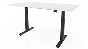 Standing Desks - Electronically Adjustable PBD Furniture 48in x 30in Dual Motor 3 Stage Adjustable Height Sit to Stand Desk