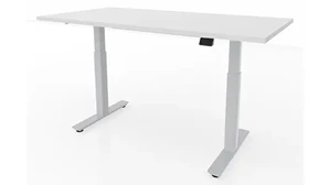 Standing Desks - Electronically Adjustable PBD Furniture 48in x 30in Dual Motor 3 Stage Adjustable Height Sit to Stand Desk
