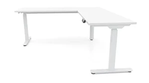 Standing Desks - Electronically Adjustable PBD Furniture 6ft x 6ft Corner Electronic Adjustable Height Sit-to-Stand L-Desk