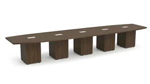 Conference Tables PBD Furniture 24ft Boat Shape Cube Base Conference Table