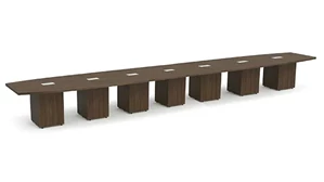Conference Tables PBD Furniture 30ft Boat Shape Cube Base Conference Table