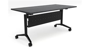 Training Tables Office Source 60in x 24in Flip Top Nesting Table with Modesty Panel