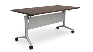 Training Tables PBD Furniture 60in x 30in Flip Top Nesting Table with Modesty Panel