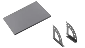 Office Panels & Partitions PBD Furniture 36in W Laminate Shelf with Set of Brackets