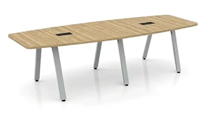 Conference Tables PBD Furniture 10ft Boat Shape Conference Table with Metal A-Legs