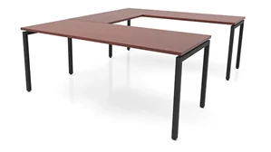 U Shaped Desk Shells PBD Furniture 60in x 102in OnTask U-Desk 