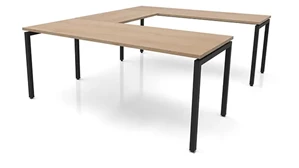 U Shaped Desk Shells PBD Furniture 60in x 96in OnTask U-Desk 