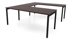 U Shaped Desk Shells PBD Furniture 60in x 90in OnTask U-Desk 