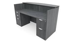 Reception Stand-Alone Desk Performance Bush Furniture Double Pedestal Reception Desk