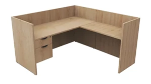 Workstations PBD Furniture Single Person Workstation - Single Hanging Pedestal