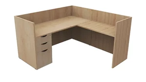 Workstations PBD Furniture Single Person Workstation - Single Pedestal