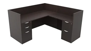 Workstations PBD Furniture Single Person Workstation - Double Pedestal