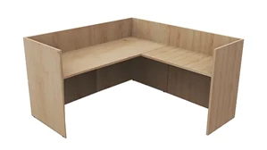 Workstations PBD Furniture Single Person Workstation Desk Shell Only