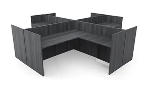 Workstations PBD Furniture Four Person Workstation Desk Shell Only