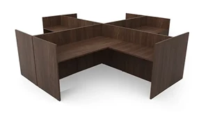 Workstations PBD Furniture Four Person Workstation Desk Shell Only