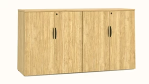 Storage Credenzas PBD Furniture 36in H Tall Double Wood Door Storage Credenza