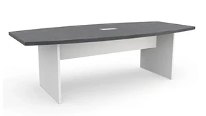 Conference Tables PBD Furniture 8ft Two-Tone Boat Shaped Slab Base Conference Table