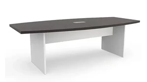 Conference Tables PBD Furniture 8ft Two-Tone Boat Shaped Slab Base Conference Table