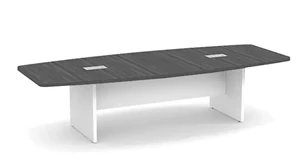 Conference Tables PBD Furniture 10ft Two-Tone Boat Shaped Slab Base Conference Table