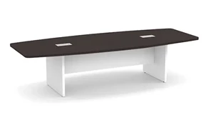 Conference Tables PBD Furniture 10ft Two-Tone Boat Shaped Slab Base Conference Table