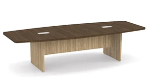 Conference Tables PBD Furniture 10ft Two-Tone Boat Shaped Slab Base Conference Table